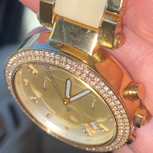 MICHAEL KORS MK PARKER 5632 BLOND TORTOISE WRIST QUARTZ BRACELET WATCH - Picture 7 of 14